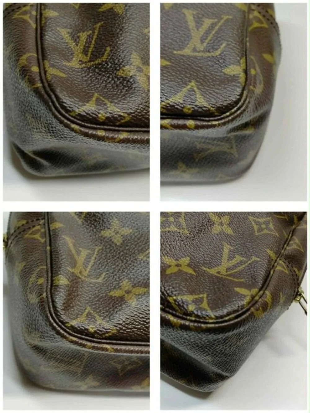 Authentic Louis Vuitton Trousse Toilette 28 Monogram Canvas Cosmetic Pouch Bag